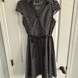 Polka Dot Black Dress